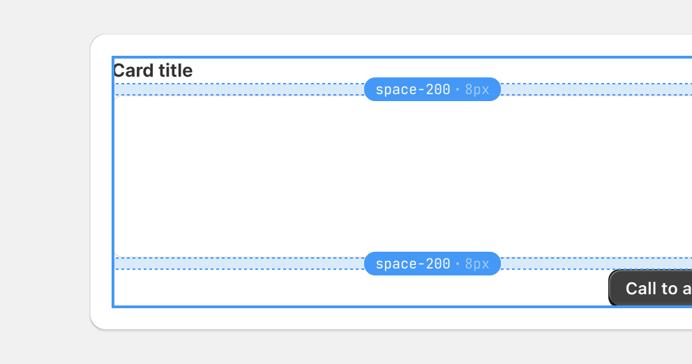 A generic card with its content blocks in a stack with space-200 gaps.