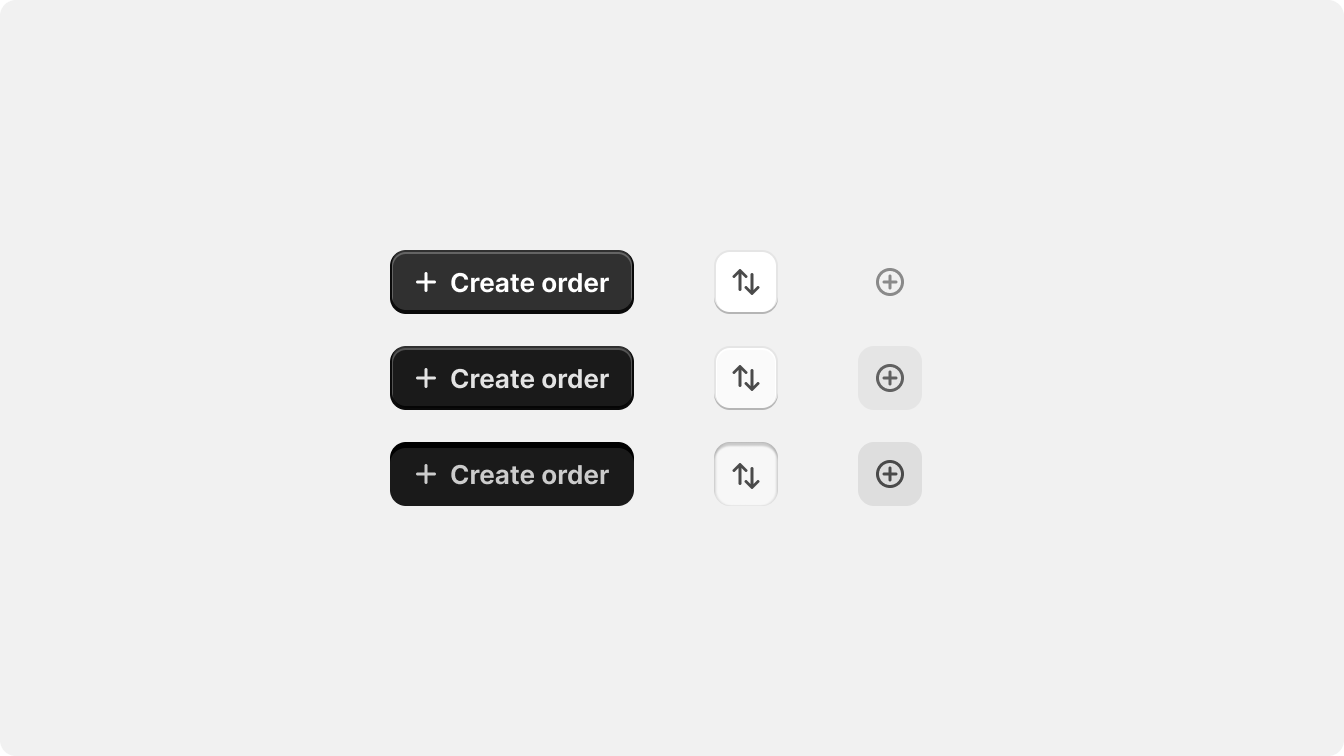 An image showing a variety of button styles in different states.